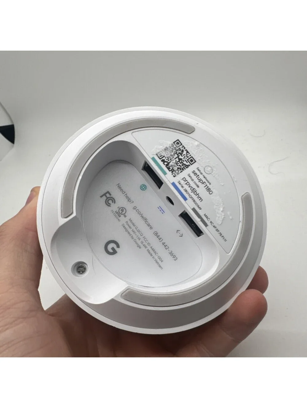 Google Wifi AC1200 Mesh Wi-Fi System Model GJ2CQ Dual-Band AC1200 Router No Cord